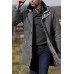 MENS MID-LENGTH LOOSE WOOL BLEND COAT