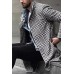 Fashion Plaid Lapel Coat Mid-length Coat