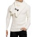 Men's Sweater Neck Slim Pullover Knit Sweater