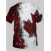 Casual Tie-dye Patchwork White Men T-shirt