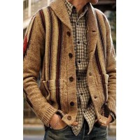 Men's Long-sleeved Lapel Long Sleeves Jacket